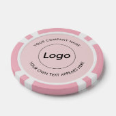 Logo Professioneel Zakelijk Roze Poker Chips (Enkel)
