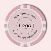 Logo Professioneel Zakelijk Roze Poker Chips