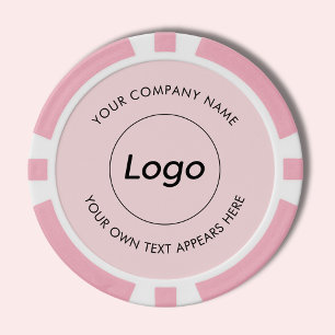 Logo Professioneel Zakelijk Roze Poker Chips