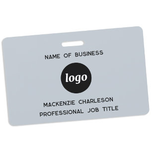 Logo Professionele Bedrijfs Blauwe Naam Badge