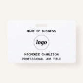 Logo Professionele bedrijfsnaam Badge (Voorkant)
