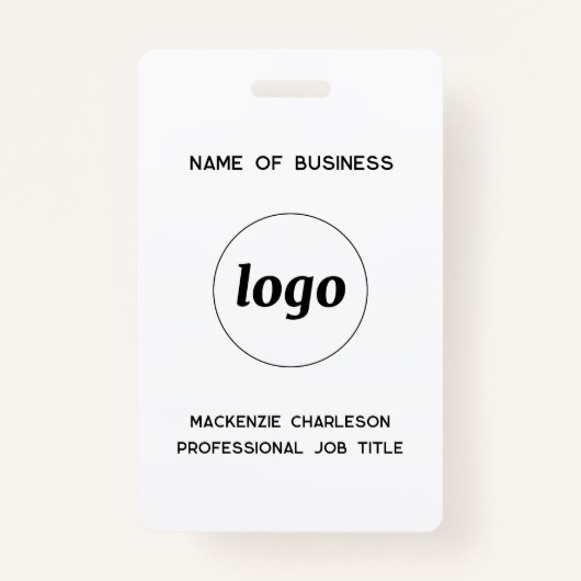 Logo Professionele bedrijfsnaam Badge (Voorkant)