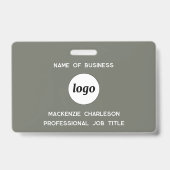 Logo Professionele Bedrijfswijze Groene Naam Badge (Voorzijde)
