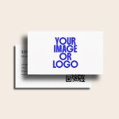 Logo Professionele Consultant QR Code Minimaal Wit Visitekaartje