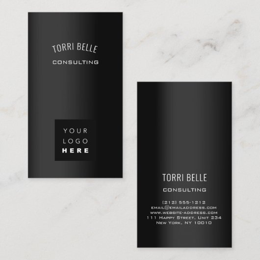 Logo Professionele Consulting Investering Zwart VI Visitekaartje (Voorkant / Achterkant)