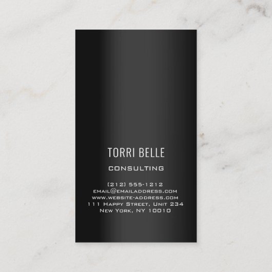 Logo Professionele Consulting Investering Zwart VI Visitekaartje (Achterkant)