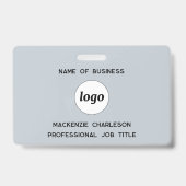 Logo Professionele Zakelijke Blauwe Naam Badge (Voorzijde)