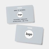 Logo Professionele Zakelijke Blauwe Naam Badge (Voor- en achterkant)
