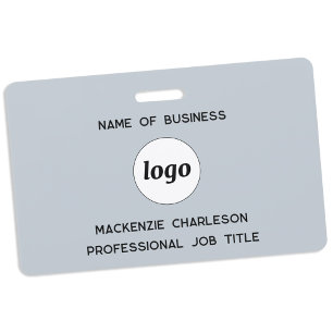 Logo Professionele Zakelijke Blauwe Naam Badge