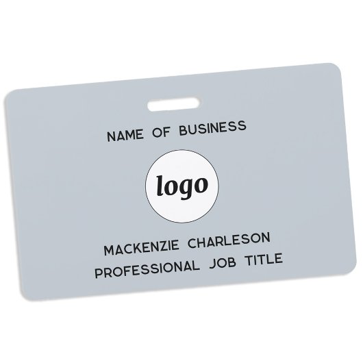 Logo Professionele Zakelijke Blauwe Naam Badge