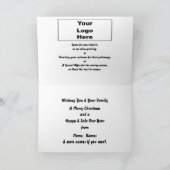 Logo Promo Business Green Trees Merry Kerstmis Feestdagen Kaart (Binnen)