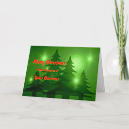 Logo Promo Business Green Trees Merry Kerstmis Feestdagen Kaart