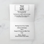 Logo Promo Business Red & Gold Angel Kerst Feestdagen Kaart (Binnen)