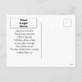 Logo Promo Business Red met gele kerstmis Feestdagenkaart (Achterkant)