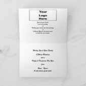 Logo Promo Business Red & Yellow Bells Kerstmis Feestdagen Kaart (Binnen)