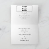 Logo Promo Business Red & Yellow Tree Kerstmis Feestdagen Kaart (Binnen)