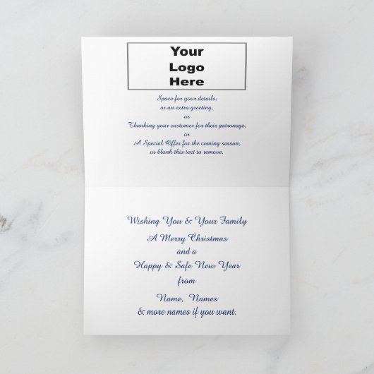 Logo Promo Rainbow Tree Business Vrolijk Kerstfees Feestdagen Kaart (Binnen)