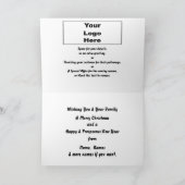 Logo Promo Zakelijk Goud met Kerst Sleigh Feestdagen Kaart (Binnen)