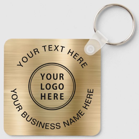 Logo promotiegoud sleutelhanger (Achterkant)