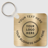 Logo Promotioneel Goud Sleutelhanger (Voorkant)