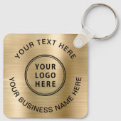 Logo Promotioneel Goud Sleutelhanger (Achterkant)