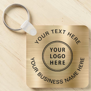 Logo Promotioneel Goud Sleutelhanger