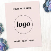 Logo Promotionele Business Blush Roze Briefkaart