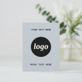 Logo Promotionele Business Powder Blauw Briefkaart (Staand voorkant)