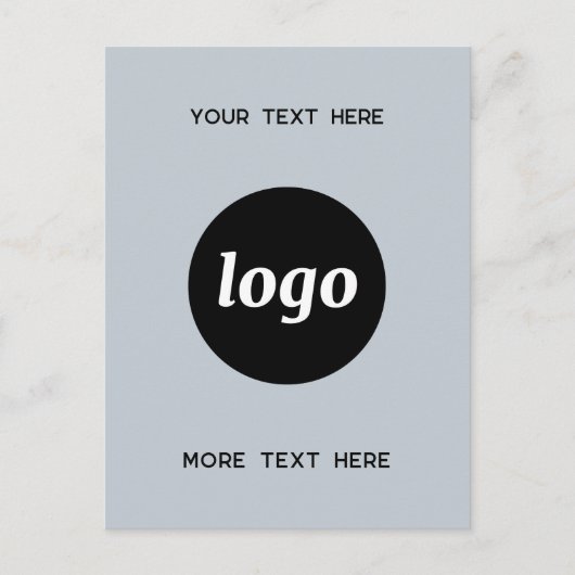 Logo Promotionele Business Powder Blauw Briefkaart (Voorkant)