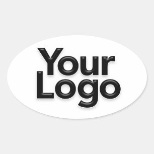 Logo Promotionele Marketing voor Kleine Ondernemer Ovale Sticker
