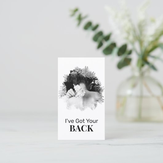 *~* Logo QR Chiropractor Chiropractic Spa Foto Visitekaartje (Staand voorkant)