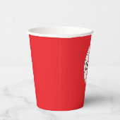 Logo, QR-code, aangepaste kopjes voor rood papier Papieren Bekers (Rechts)