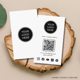 Logo QR-code Aangepaste social media pictogrammen Visitekaartje