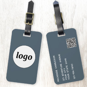 Logo QR-code Antracietgrijs Zakelijke Promotie Bagagelabel