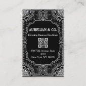 Logo & QR Code Art Deco Luxe Visitekaartje (Achterkant)