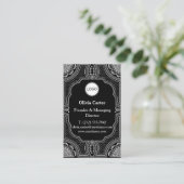 Logo & QR Code Art Deco Luxe Visitekaartje (Staand voorkant)