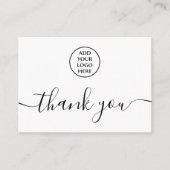 Logo QR-code Bedankt voor uw bestelling zwart wit Visitekaartje (Voorkant)