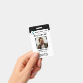Logo QR-code bedrijfsfoto werknemer Badge (Handheld)