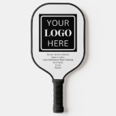 Logo - QR-code - Bedrijfspromotie Pickleball Paddle (Voorkant)