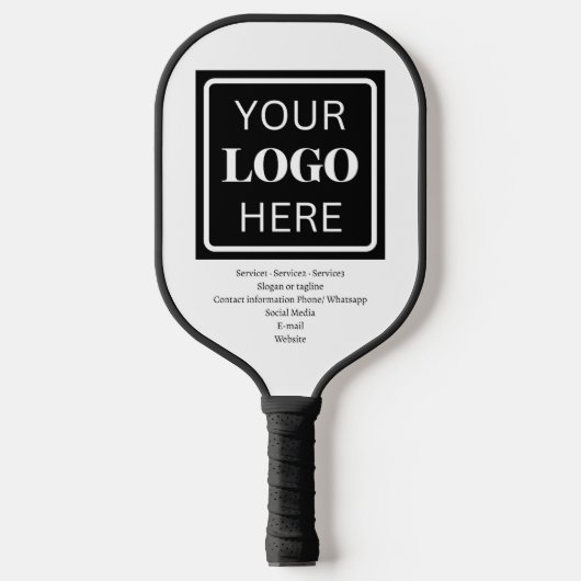 Logo - QR-code - Bedrijfspromotie Pickleball Paddle (Voorkant)