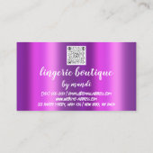 Logo QR-code Bikini-ondergoed online winkelwagen P Visitekaartje (Achterkant)