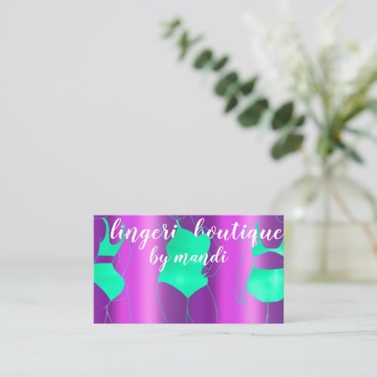 Logo QR-code Bikini-ondergoed online winkelwagen P Visitekaartje (Staand voorkant)