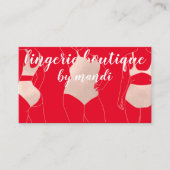 Logo QR-code Bikini ondergoed Red Rose Visitekaartje (Voorkant)