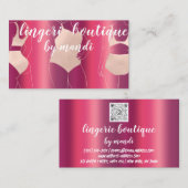 Logo QR-code Bikini Onderkleding Online Winkelen R Visitekaartje (Voorkant / Achterkant)