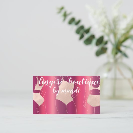 Logo QR-code Bikini Onderkleding Online Winkelen R Visitekaartje (Staand voorkant)