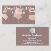 Logo QR-code Bikini Onderkleding Roos Gold Visitekaartje (Voorkant / Achterkant)