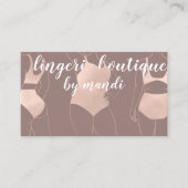 Logo QR-code Bikini Onderkleding Roos Gold Visitekaartje (Voorkant)