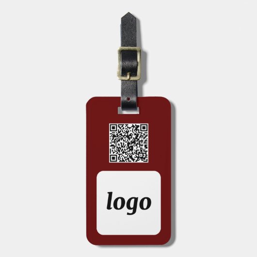 Logo QR-code Bourgogne Zakelijke promotie Bagagelabel (Voorkant verticaal)