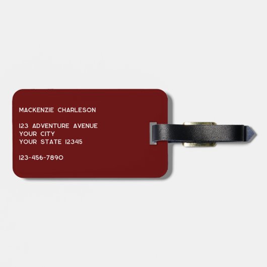 Logo QR-code Bourgogne Zakelijke promotie Bagagelabel (Achterkant horizontaal)