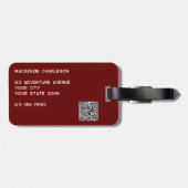 Logo QR-code Bourgogne Zakelijke promotie Bagagelabel (Achterkant horizontaal)